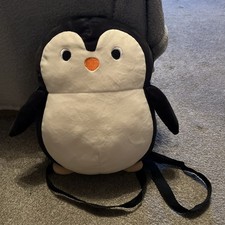 Squishees Back Pack Brand New Penguin Adeline - super soft. Black and White