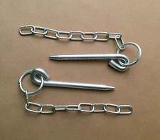 2 X Round Cotter Pin & Chain