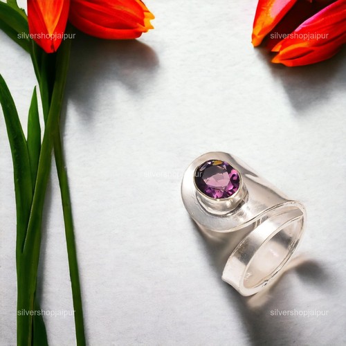 925 silver amethyst stone - silver,