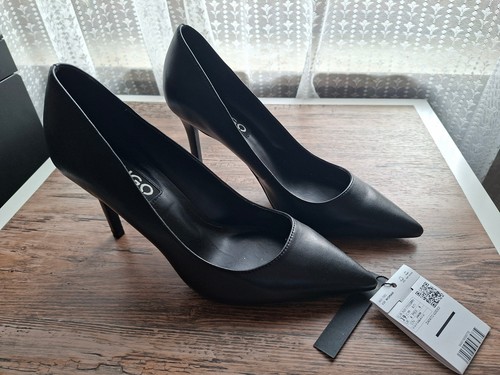 Pumps mango black leather - mango,