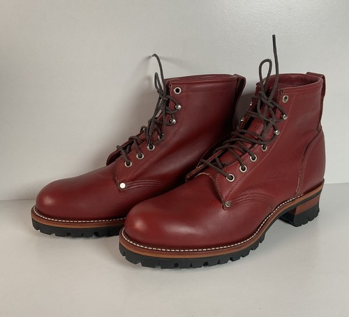 Chippewa redwood lace boots - up,
