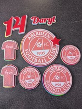 Aberdeen FC Luxury 3d Custom Cake Topper Set Any Name & Age