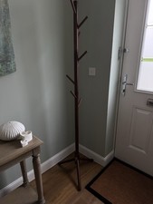 Coat Stand - Brown Stained Wood