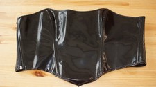 Black PVC Bustier - Size 2 XL - Brand New
