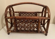 Vintage Bamboo Magazine Holder