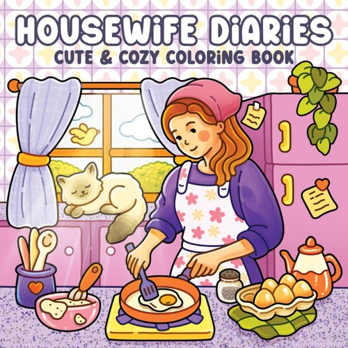 Housewife diaries coloring - housewife,