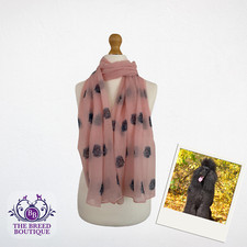 BLACK POODLE SCARF LADIES