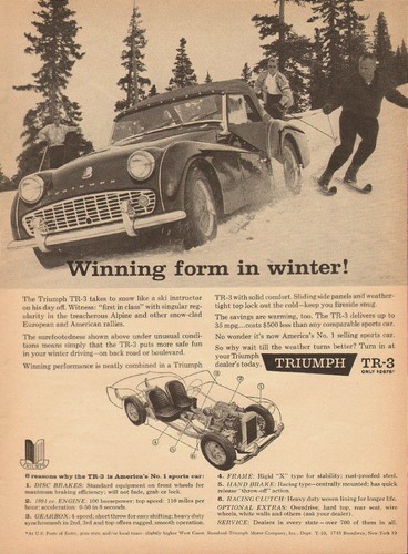 1960 classic car triumph - classic, ad,