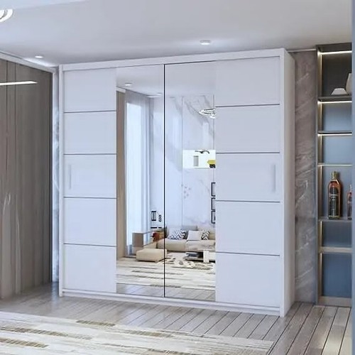 Sliding wardrobe with mirror - with,