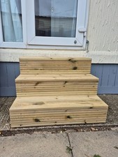Wooden Steps For Home / Sturdy Steps / Sides closed / Bespoke sizes / Free P&P