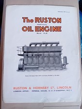 RUSTON HORNSBY  Mark VLR  OIL ENGINE -BROCHURE