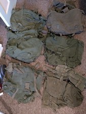 1958 Pattern Green Military Field Backpacks, Webbing Belts Pouch Kits + More