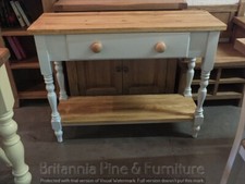 SOMERSET PAINTED 1 DRAWER CONSOLE TABLE HAND MADE SOLID PINE ROUGH SAWN TIMBER