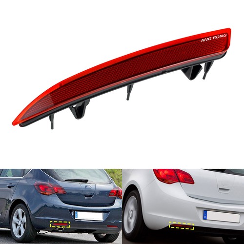 Red rear bumper reflector left - red,