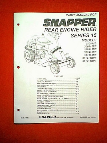Snapper rear engine riding - engine,