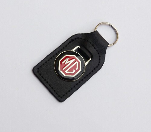 Chrome red black key fob - mg,