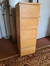 IKEA MALM TALL BOY CHEST OF 5 DRAWS - LOCAL DELIVERY AVAILABLE