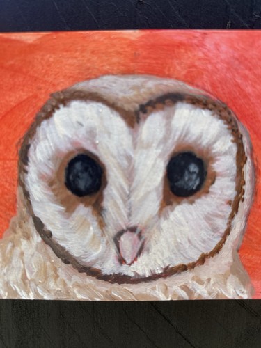 Original acrylic paper aceo - on,