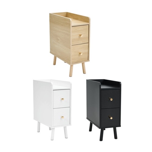 Narrow slim bedside table with - slim,