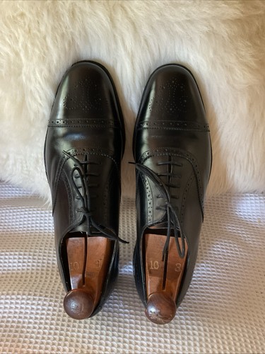 Barker black leather - leather, oxford