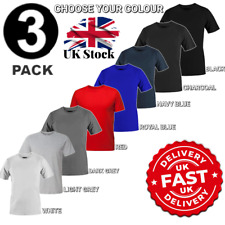 Mens Plain T-Shirt 3 Pack 100%