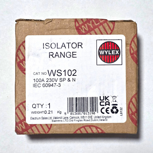 Wylex ws102 100a - wylex, heavy