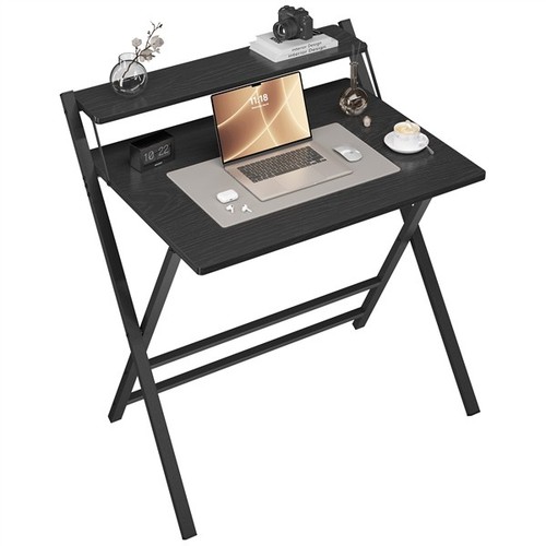 Tier foldable computer desk - 2-tier,
