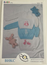 Baby 3 embroidered sweater designs KNITTING PATTERN boys girls bunny owl BHKC 25