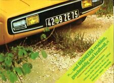 Matra Simca Bagheera Simca 1000 Rallye 1100 1301 Chrysler 180 German brochure