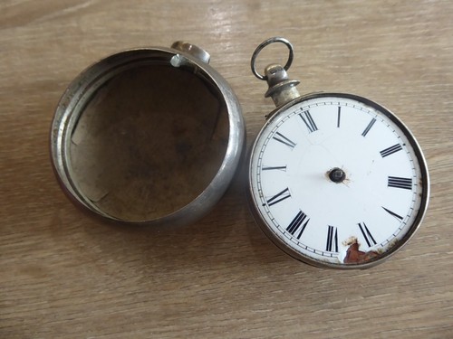 Silver fusee verge pair cased - fusee,