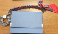 Aldo blue handbag with scarf - handbag,