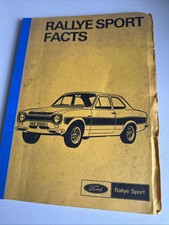 Rare Ford Rallye Sport Facts Brochure 1974 Escort Mexico, RS1600, RS2000, RS3100