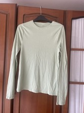 Ladies JOHN LEWIS Organic cotton Green Long Sleeve top Size 12 BNWT
