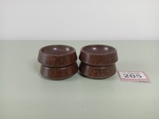 4x Vintage Furniture Casters Carpet Feet Cups Mottled Brown Bakelite? #205