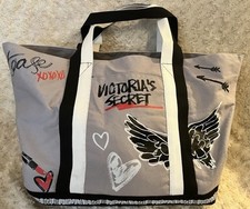 VICTORIA’S SECRET SIGNATURE ANGEL WINGS TOTE BAG WEEKENDER  GYM Victoria grey