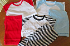 Children's Pyjamas Designer Plain front Contrast Sleeve Nightwear FREE UK POST