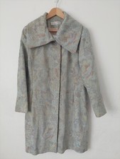 Sticky Fingers Signature Ladies Mint Green Floral Lined Coat Brocade Uk 12