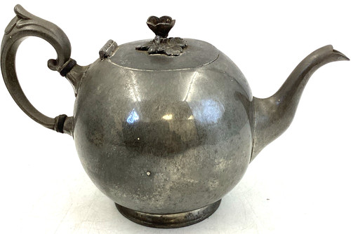 Pewter teapot inches - teapot, high