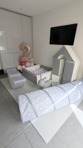 Grey and white soft play - soft,