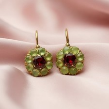 Museum flower antique earrings - museum,