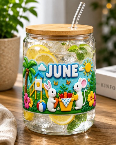 June summer dtf sticker - june,