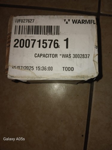 Riello capacitor 5uf - capacitor, 4.5uf