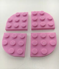 4 Lego Bricks Friends Pink Flat Quarter Base Building Car Mall Salon Combined Po