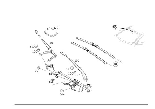Mercedes benz genuine wiper - mercedes-benz,