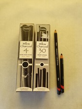 Willow charcoal sticks and pencil bundle