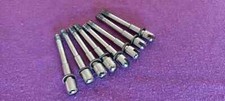 EIGHT Vintage Premier Elite pattern TWO inch SLOTTED tension rods with washers