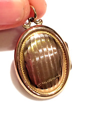 Excellent Antique 9ct Gold Front & Back Pendant Locket ft. Original Images