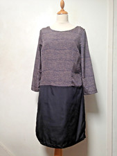Antoni & Alison dress M black skirt, taupe and dark blue top