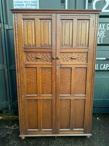 Antique vintage carved double