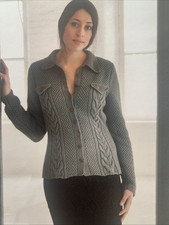 Knitting Pattern Ladies Close Fit Denim Style Jacket In Rowan Cotton